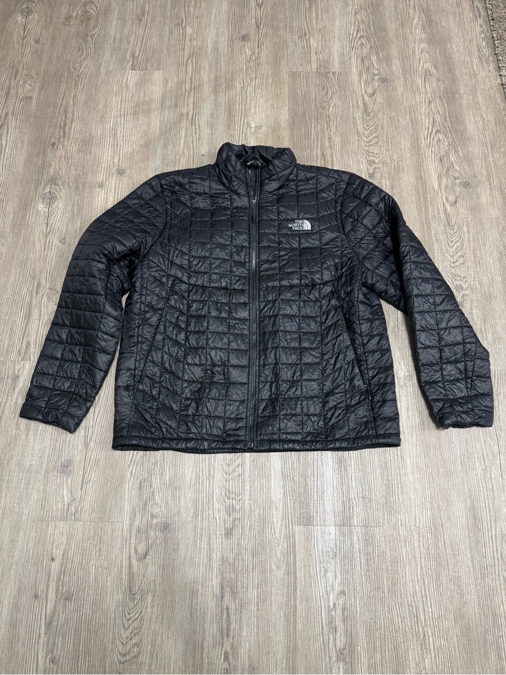 North Face Thermoball Puffer Jacket XL Black Quilted Full Zip Preppy Outdoor Men